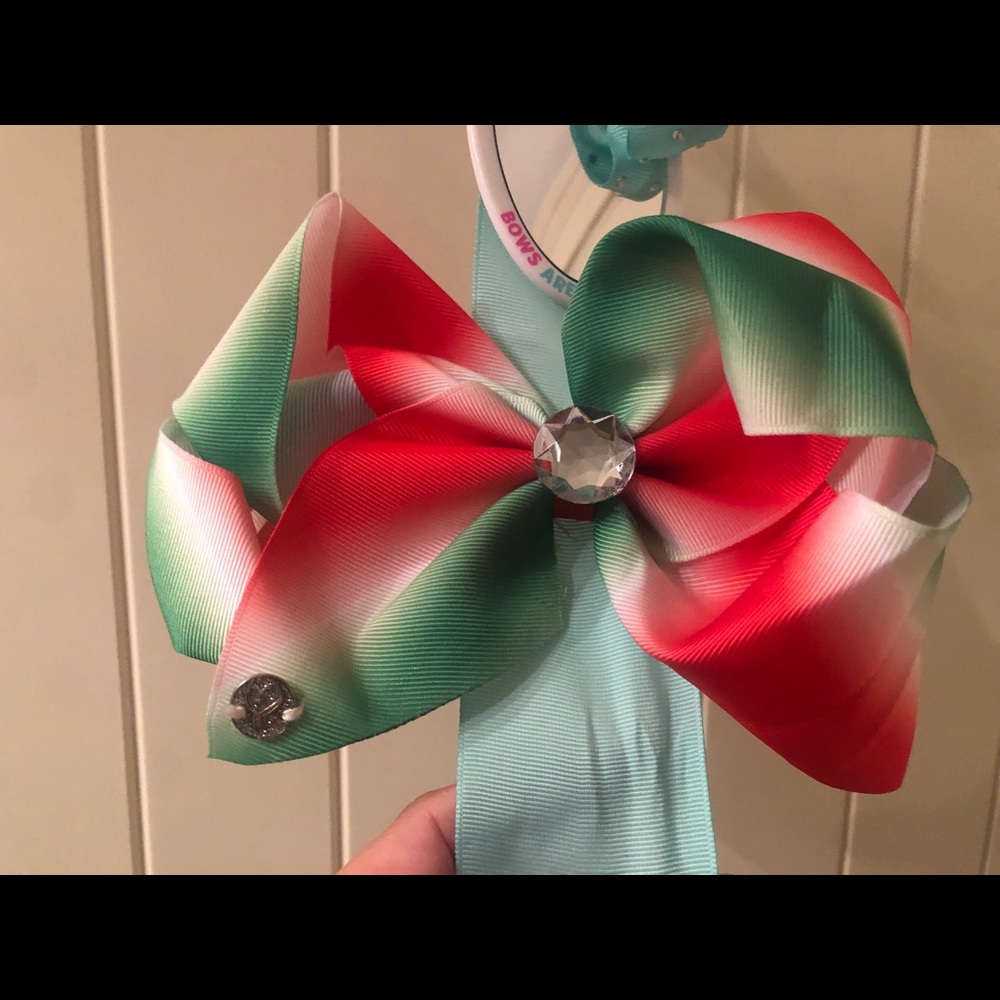 JoJo bow red and green could be a Christmas bow
